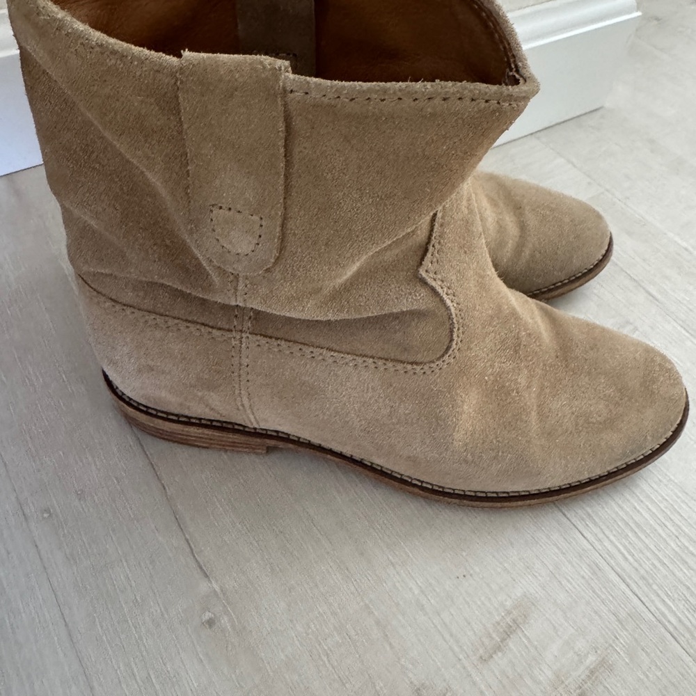 Women's Tan Suede Ankle Boots